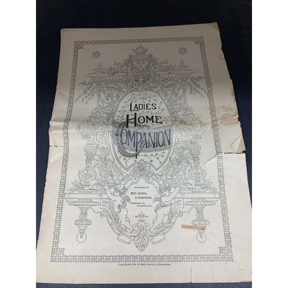1894 the Ladies Home Companion, 18 pg Newspaper, Philadelphia, PA